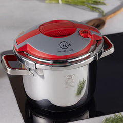 Karaca Orbit Schnellkochtopf-Set 6 + 8 Liter Rot aus Edelstahl