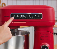 Karaca Pro Artisan Küchenmaschine mit Digitaldisplay Rot, 5 Liter, 1600 W