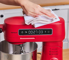 Karaca Pro Artisan Küchenmaschine mit Digitaldisplay Rot, 5 Liter, 1600 W