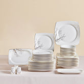 Karaca Square Bone China Autumn Tafelservice für 12 Personen, 53-teilig