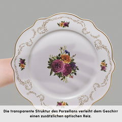 Karaca Antique Porzellan Tafelservice für 6 Personen, 24-teilig