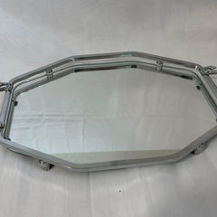 Silver plated large classic octagonal tray, 37x23cm