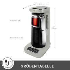Karaca Çaysever Robotea Pro 4 in 1 Teekocher & Filterkaffeemaschine Starlight, 2500 W