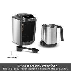 Karaca Hatır Neo Inox Türkische Kaffeemaschine mit Edelstahl-Kanne, 735 Watt