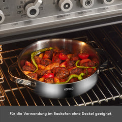 Karaca 3 Ply Culinara Kochgeschirr-Set aus Edelstahl, 8-teilig