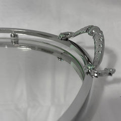 Versilbertes grosses klassisches Ovales Tablett, 37x23cm