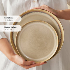 Karaca Earth Collection Earthy Light Reactive 52-Teiliges 12-Personen Geschirrset