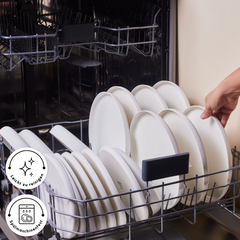 Karaca Earth Collection Matte Glaze Weiss – 55-teiliges Tafelservice für 12 Personen