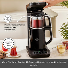 Caysever Robotea Pro Teekocher, 4-in-1 sprechender automatischer Teekocher, Chrome