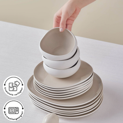 Karaca Earth Collection Cupid 55‑teiliges 12‑Personen‑Geschirrset