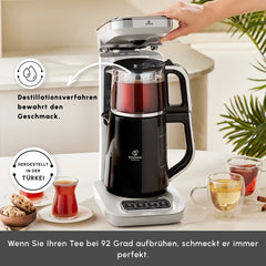 Karaca Çaysever Robotea Pro 4 in 1 Teekocher & Filterkaffeemaschine Starlight, 2500 W