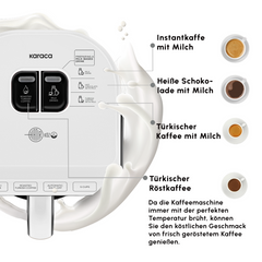 Karaca Hatır Koz Milky Türkische Kaffeemaschine, Weiss