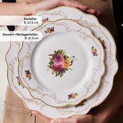 Karaca Antique Porzellan Tafelservice für 6 Personen, 24-teilig