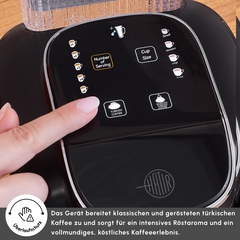 Hatir Aqua automatische türkische Kaffeemaschine, Schwarz