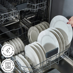 Karaca Forever Bone China New Olio Tafelservice für 12 Personen Weiss, 53-teilig