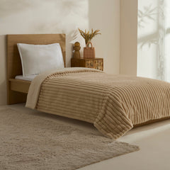Karaca Rabbit Sher Einzelbettdecke Beige, 150 × 200 cm