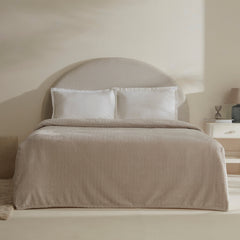 Karaca Leaves Bettdecke für Doppelbett Grau, 200 × 220 cm