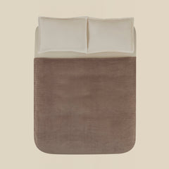 Karaca Leaves Bettdecke für Doppelbett Steingrau, 200 × 220 cm