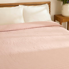 Karaca Freya Tagesdecke für Doppelbett Puderrosa, 230 × 240 cm