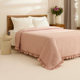 Karaca Freya Tagesdecke für Doppelbett Puderrosa, 230 × 240 cm
