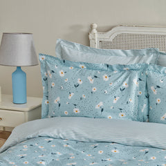 Karaca Home Daisy Bettwäsche-Set für Doppelbett Mint aus 100 % Baumwolle