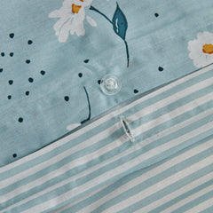 Karaca Home Daisy Bettwäsche-Set für Doppelbett Mint aus 100 % Baumwolle