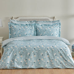Karaca Home Daisy Bettwäsche-Set für Doppelbett Mint aus 100 % Baumwolle