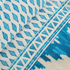 Karaca Neos Renforcé Bettwäsche-Set für Einzelbett Blau aus 100 % Baumwolle