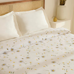Karaca Emma Piqué Tagesdecken-Set Gelb aus 100 % Baumwolle, 2-teilig, 200 × 220 cm