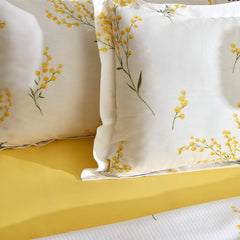 Karaca Home Loretta Piqué Tagesdecken-Set für Einzelbett Gelb aus 100 % Baumwolle