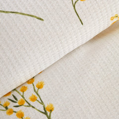 Karaca Home Loretta Piqué Tagesdecken-Set für Einzelbett Gelb aus 100 % Baumwolle