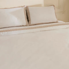 Karaca Nile Bettwäsche-Set für Doppelbett Weiss aus 100 % türkischer Baumwolle