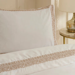 Karaca Nile Bettwäsche-Set für Doppelbett Weiss aus 100 % türkischer Baumwolle