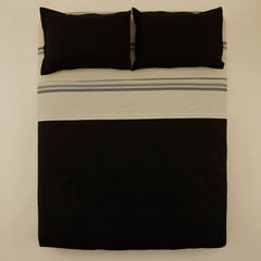 Karaca Marta Bettwäsche-Set für Doppelbett Schwarz aus 100 % Baumwolle