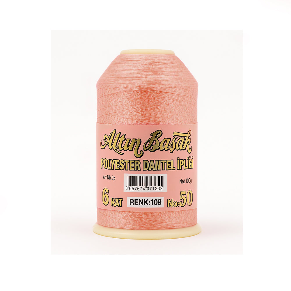 Altınbaşak Polyester-Spitzengarn 100 g, 6-fach, Nr. 50, Farbe: 109