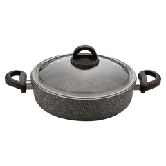 Karaca Dark Silver Bio Granit Flachtopf 26 cm