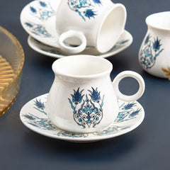 Karaca Bursa Kaffeetassen-Set für 6 Personen 90 ml