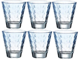 Leonardo Trinkglas Optic Pastell 215 ml, 6 Stück, Blau