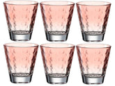 Leonardo Trinkglas Optic Pastell 215 ml, 6 Stück, Rot