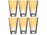Leonardo Trinkglas Optic Pastell 300 ml, 6 Stück, Orange