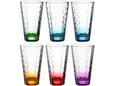Leonardo Trinkglas Optic 300 ml, 6 Stück, Mehrfarbig