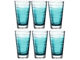 Leonardo Trinkglas Vario Struttura 280 ml, 6 Stück, Türkis