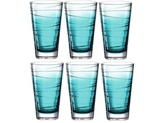 Leonardo Trinkglas Vario Struttura 280 ml, 6 Stück, Türkis