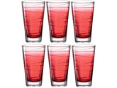 Leonardo Trinkglas Vario Struttura 280 ml, 6 Stück, Rot