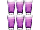 Leonardo Trinkglas Vario Struttura 280 ml, 6 Stück, Violet