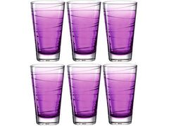 Leonardo Trinkglas Vario Struttura 280 ml, 6 Stück, Violet