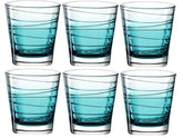 Leonardo Trinkglas Vario Struttura 250 ml, 6 Stück, Hellblau