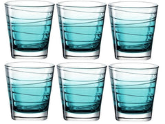 Leonardo Trinkglas Vario Struttura 250 ml, 6 Stück, Hellblau