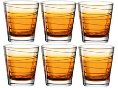 Leonardo Trinkglas Vario Struttura 250 ml, 6 Stück, Orange