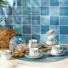 Karaca coffee service Karaca Pieces 12 pieces for 6 people Mocha cups espresso cups set made of porcelain